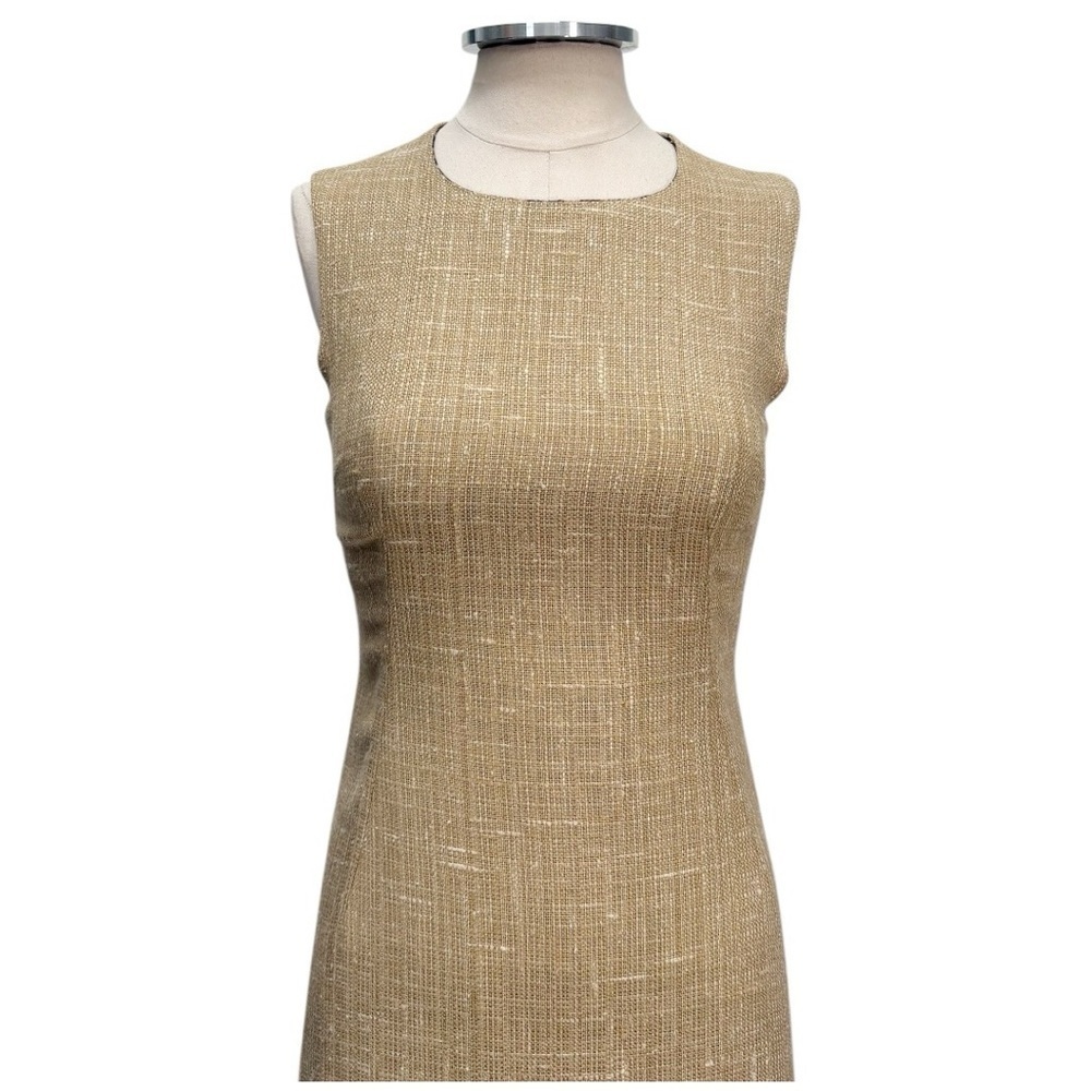 Dolce & Gabbana Natural Tweed Sleeveless Shift Dress Size EU 40 - Picture 6 of 12